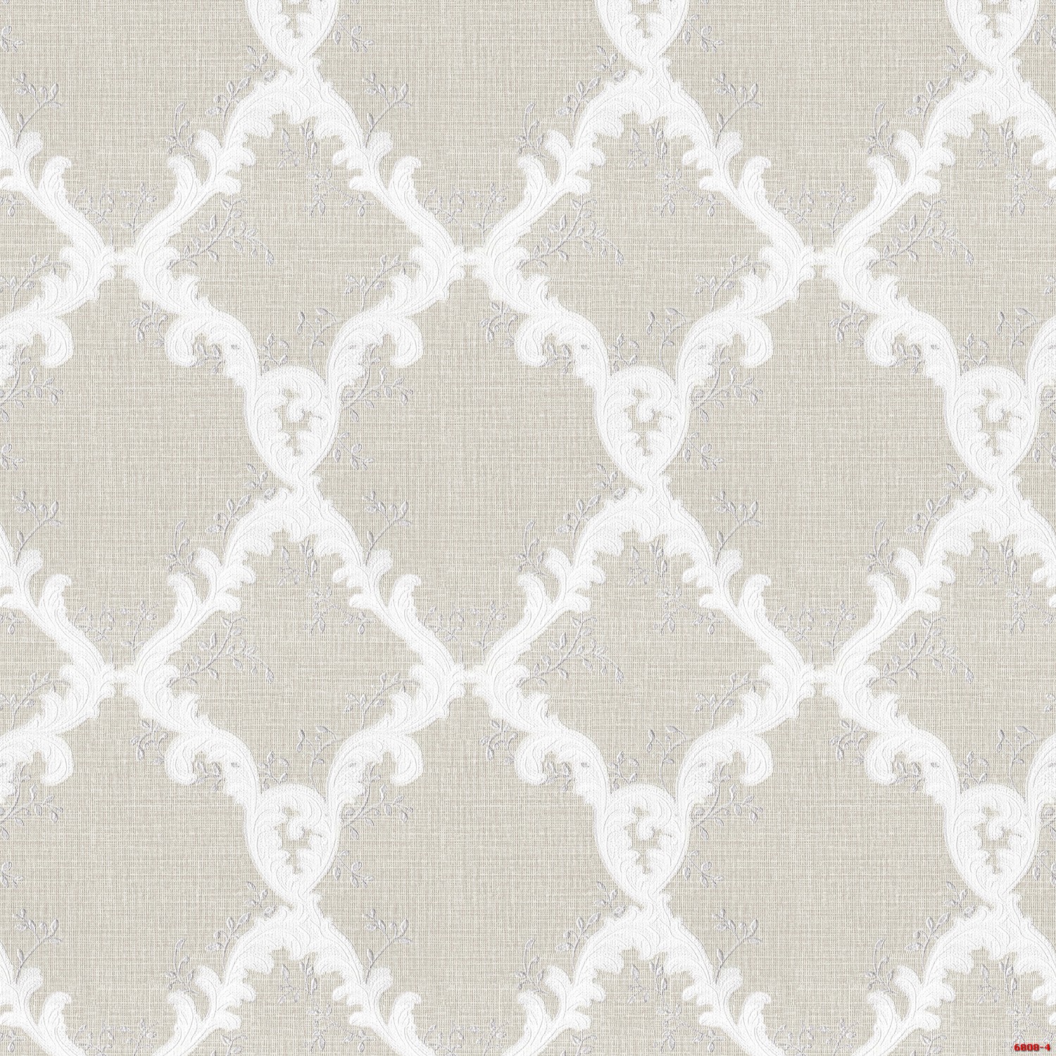 Giấy dán tường bán cổ điển màu ghi nhạt Albany 6808-4